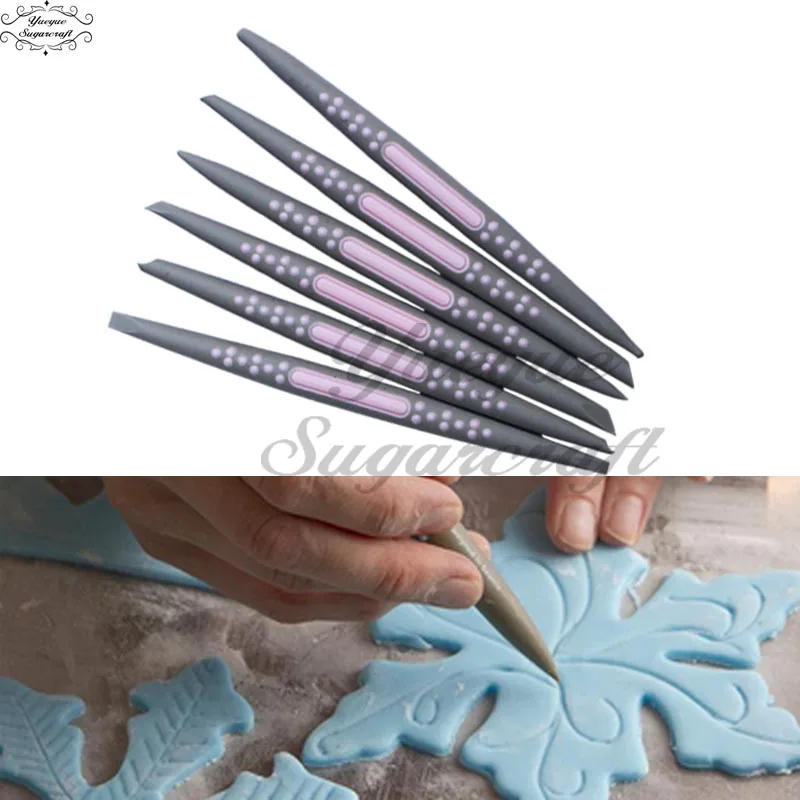 Yueyue Sugarcraft 6 штук силиконовая ручка инструменты для украшения тортов|Формы тортов|