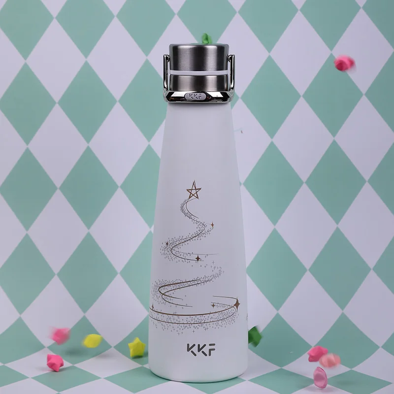 Star wish Термос Xiaomi KKF, Вакуумная бутылка, 24 часа, термосы с изоляцией, фляга из нержавеющей стали, 475 мл, чашка для путешествий, Спортивная кружка, OLED, Термокружка - Цвет: Star wish