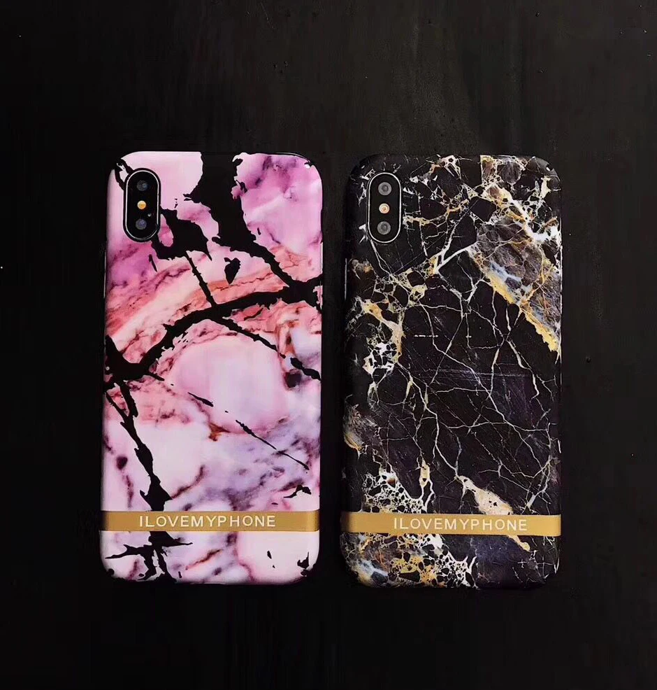 Yhcsz золото мрамора края письма Жесткий ПК телефон чехол для iPhone 6 6S 7 8 Plus x|Сумки