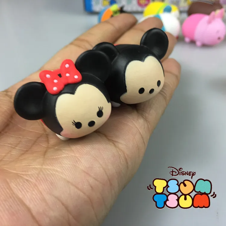 Disney Tsum 10 шт./лот 3 8 см с коробкой милые мини Дональд Микки Винни игрушки на