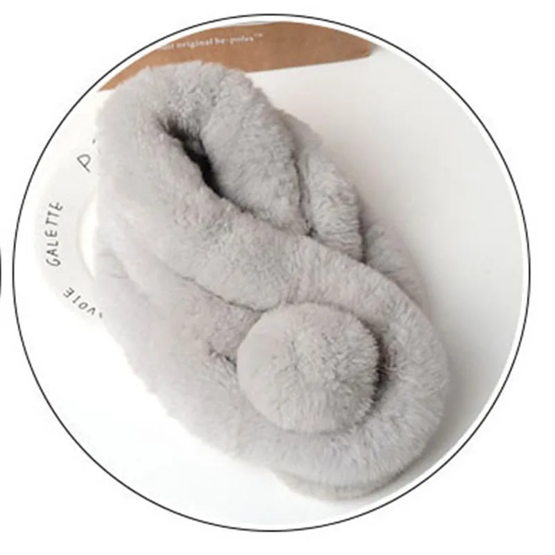 100% Искусственные шарфы русский женский шарф из кроличьего меха утолщенный