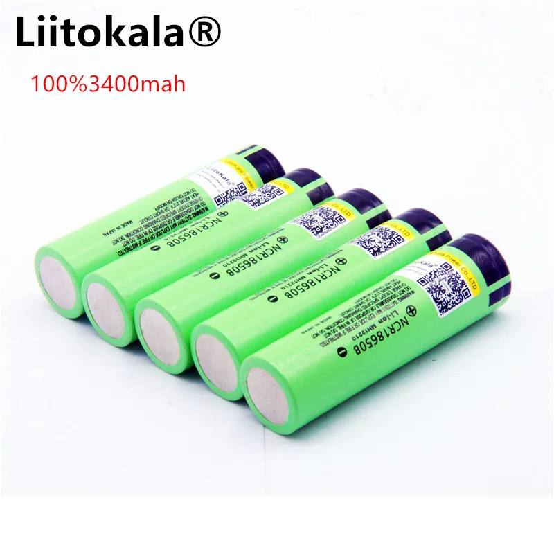 Liitokala новый оригинальный 18650 NCR18650B 3400 мАч перезаряжаемый литий ионный аккумулятор