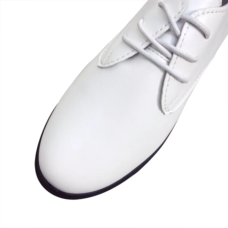 Туфли-оксфорды для женщин женская кожаная обувь Martin повседневные женские туфли