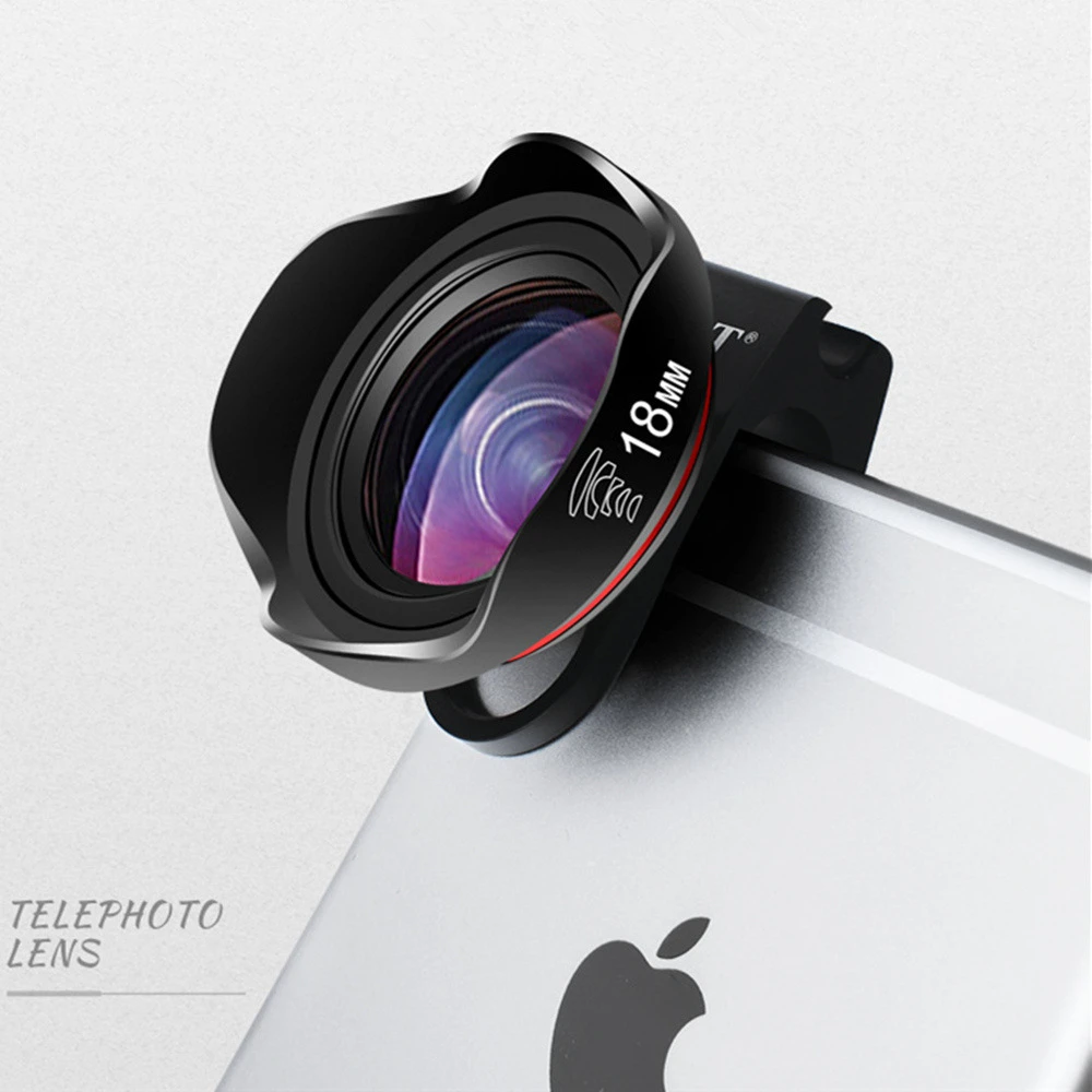 HD Lens For Mobile Phone 4K Filter Camera Focusing Distance 18MM Super Wide angle Optical Glass lenses iPhone Apple 6 7 8 X | Мобильные