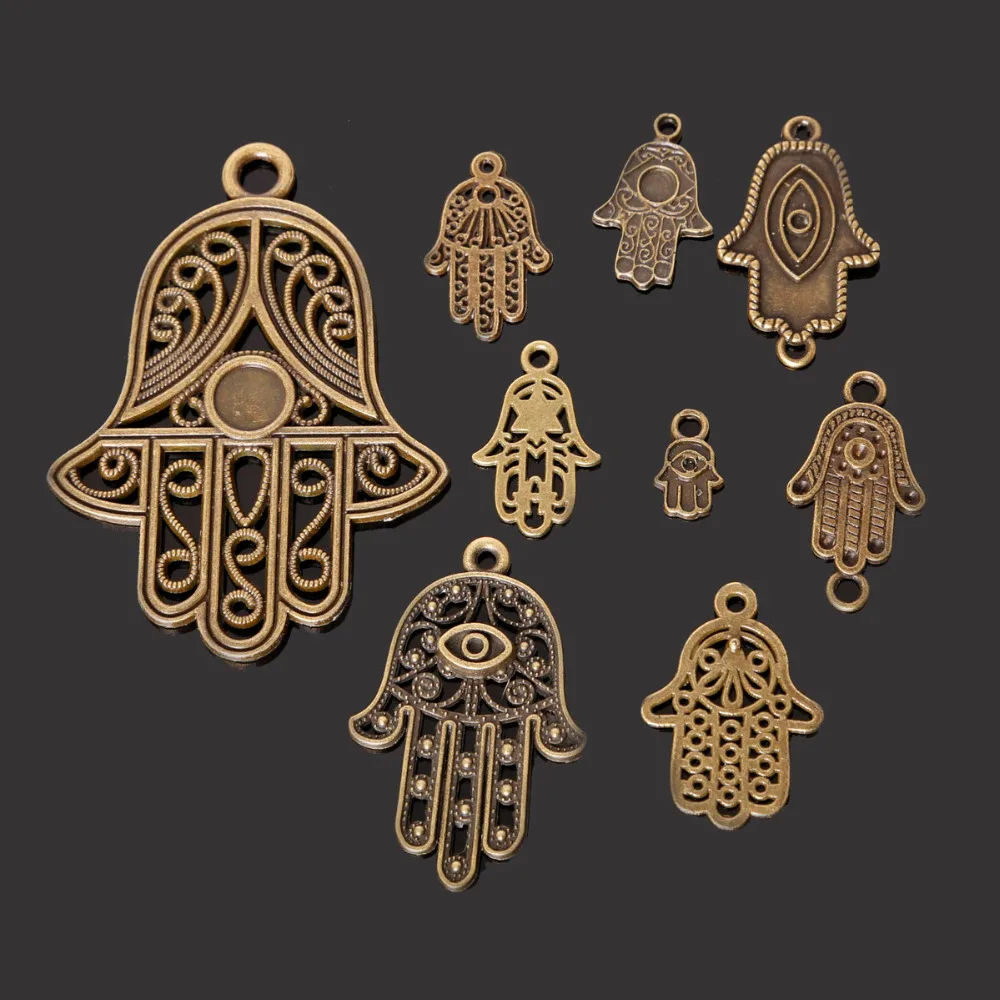 Подвески из цинкового сплава Хамса защитный амулет в виде ладони античное