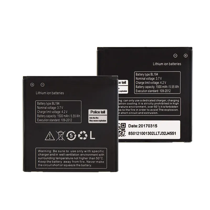 Аккумулятор BL194 для Lenovo A288T A298T A520 A660 A698T A690 A370 A530 аккумулятор 1500 мАч | Мобильные