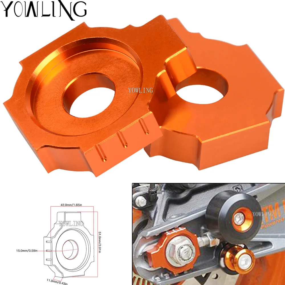 Блок регулировки цепи шпинделя заднего оси CNC для 125 200 390 RC125 RC200 RC390 2011 2012 2013 2014 2015