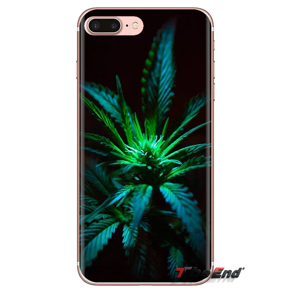 Мягкий прозрачный чехол для Xiaomi Mi3 Samsung A10 A30 A40 A50 A60 A70 Galaxy S2 Note 2 Grand Core Prime Cannabis Weed Leaves