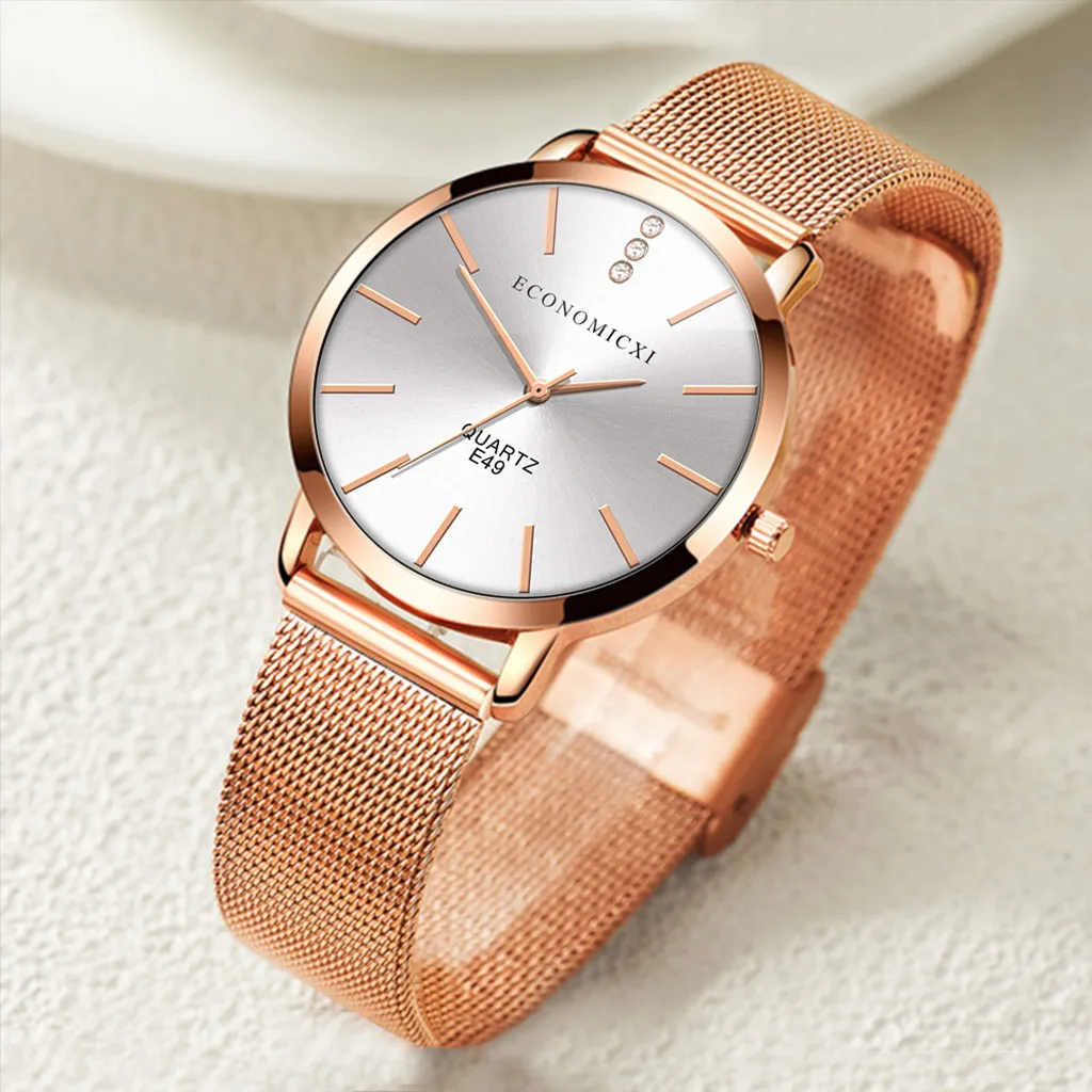 Новинка 2019 женские кварцевые часы очаровательные с браслетом из розового золота