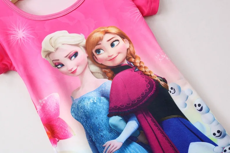 Disney princess robes summer girl nightdress baby nightgowns Frozen Elsa children's dress home clothing sleepwear pajamas top