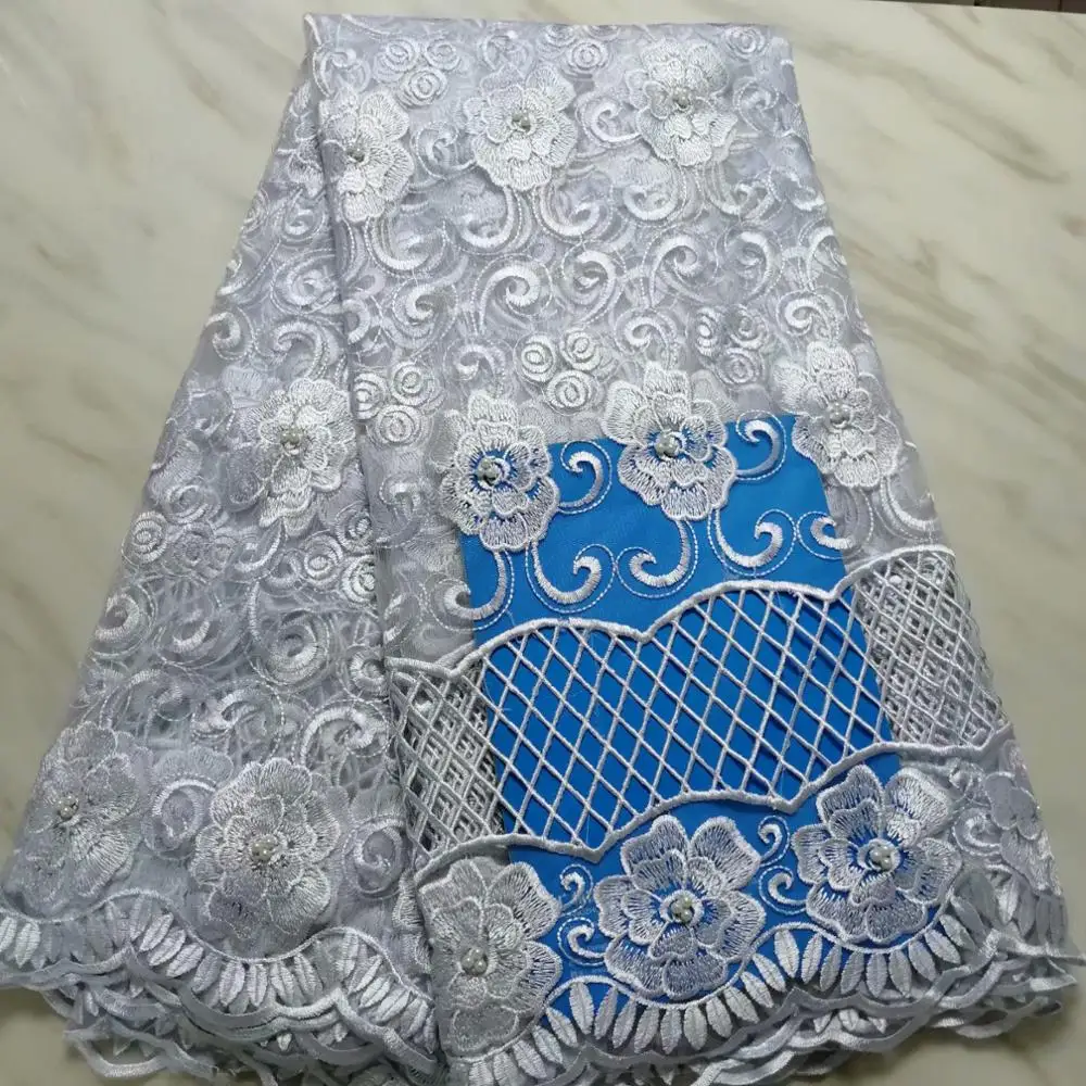NEW High Quality Swiss Voile Laces Switzerland Cotton African Dry Lace Fabric with Stone Nigerian 5yards White | Дом и сад
