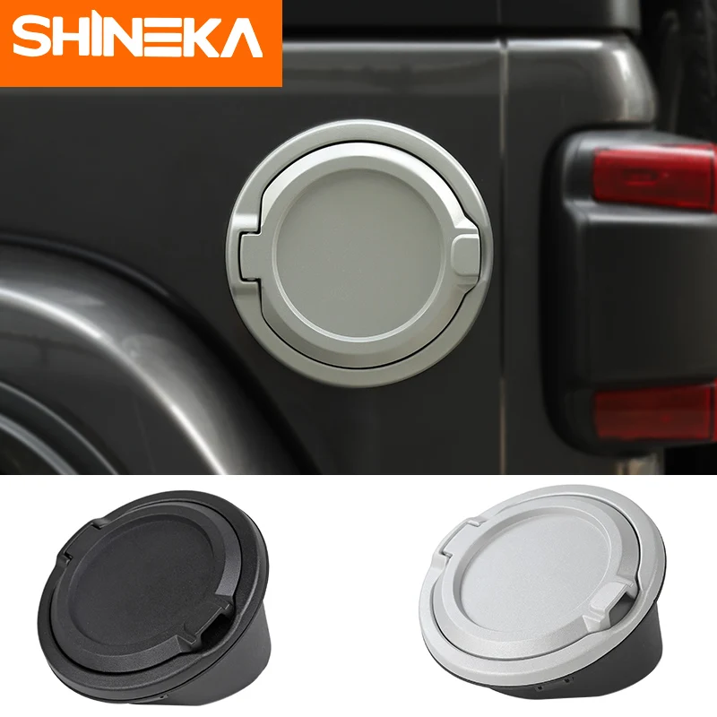 

SHINEKA Tank Covers Gas Tank Cap Fuel Filler Door Cover for Jeep Wrangler JL 2018 Unlimited 2/4 Door