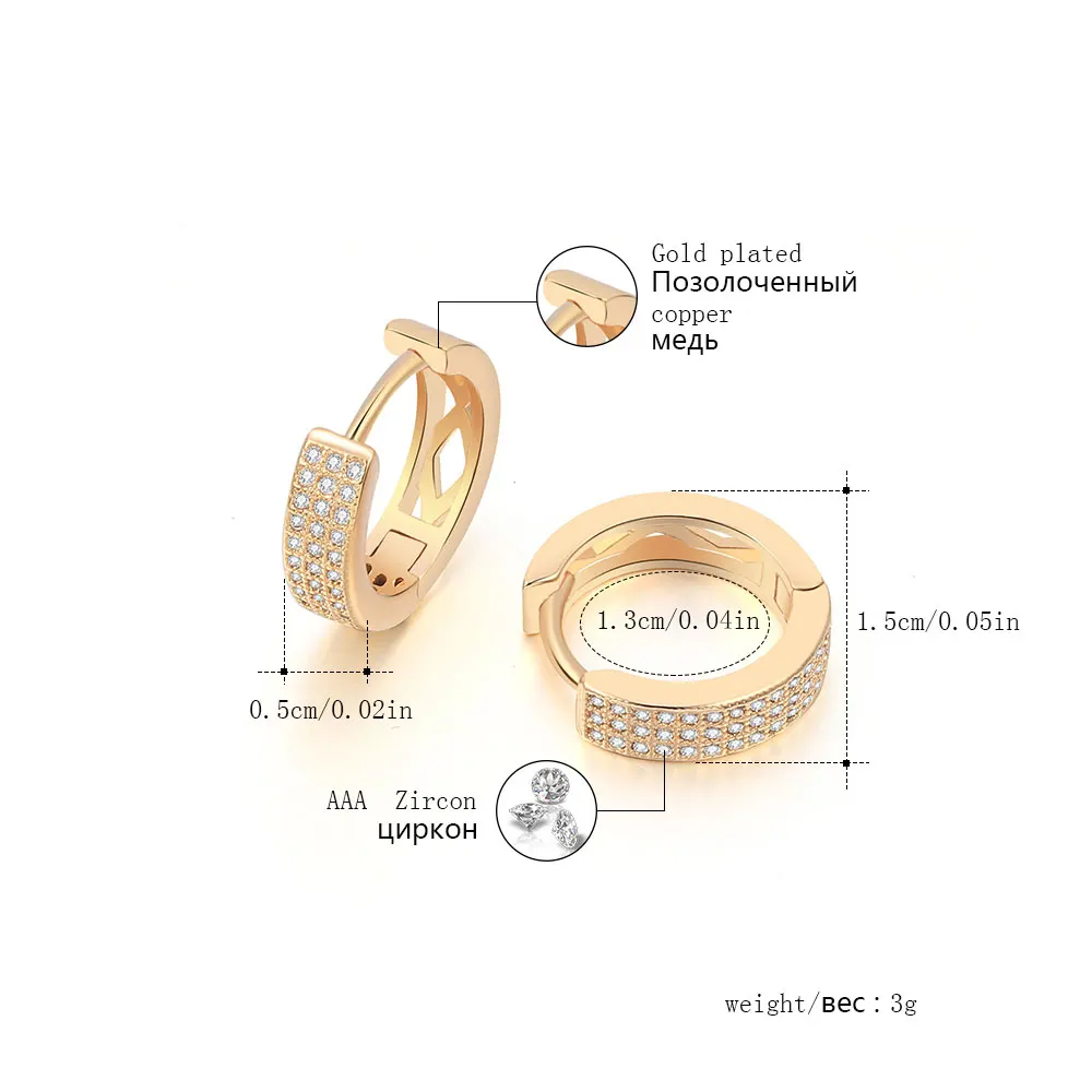 

Clear Cubic Zirconia Gold Earring For Women New Shining Crystal Elegant silveryy Hoop Earrings For Wedding Party Fashion Jewelry