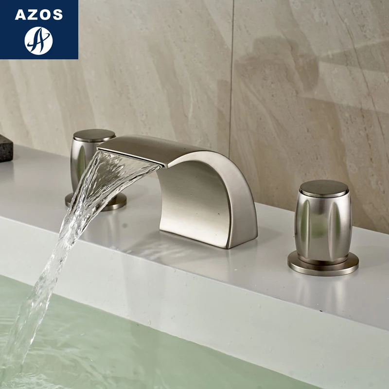 Смесители для раковины в ванную комнату устанавливаемый на бортик водопад