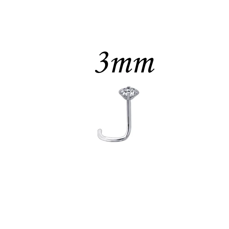 3.0mm big Модное сексуальное женское кольцо для пирсинга из нержавеющей стали с цирконом 1,5 мм 2 мм 2,5 мм 3 мм ювелирные украшения для пирсинга девочек противоаллергические - Окраска металла: 3.0mm big