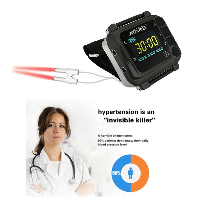 

Инфракрасные лазерные наручные часы 650 нм для лечения диабета в крови, гипотония ускоряет сброс липидных отходов