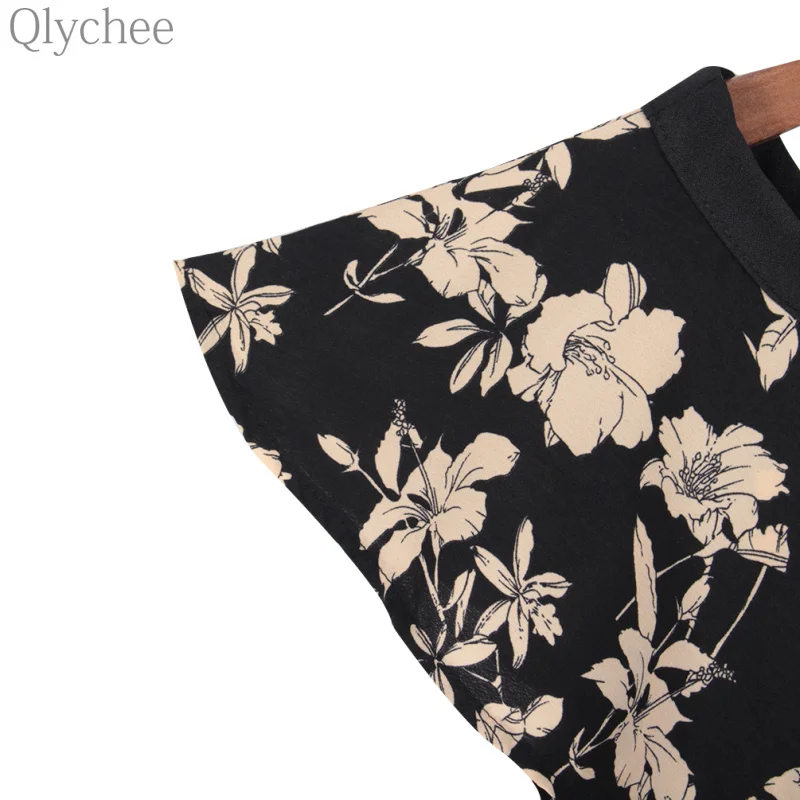 Qlychee летний сексуальный женский топ с открытыми плечами цветочным принтом