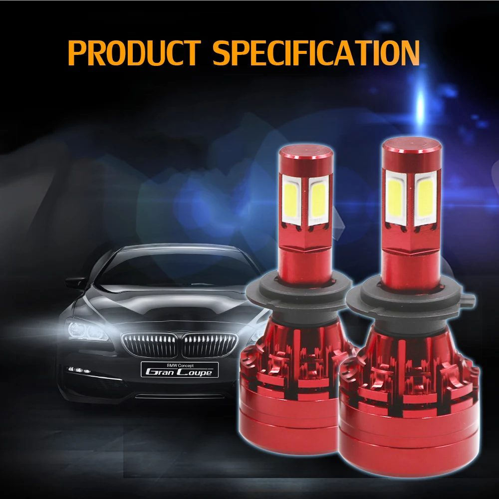 X9 4 стороны H4 LED H7 H11 Автомобильные светодиодные фары 100 Вт 28000LM H13 9005 9006 для вождения