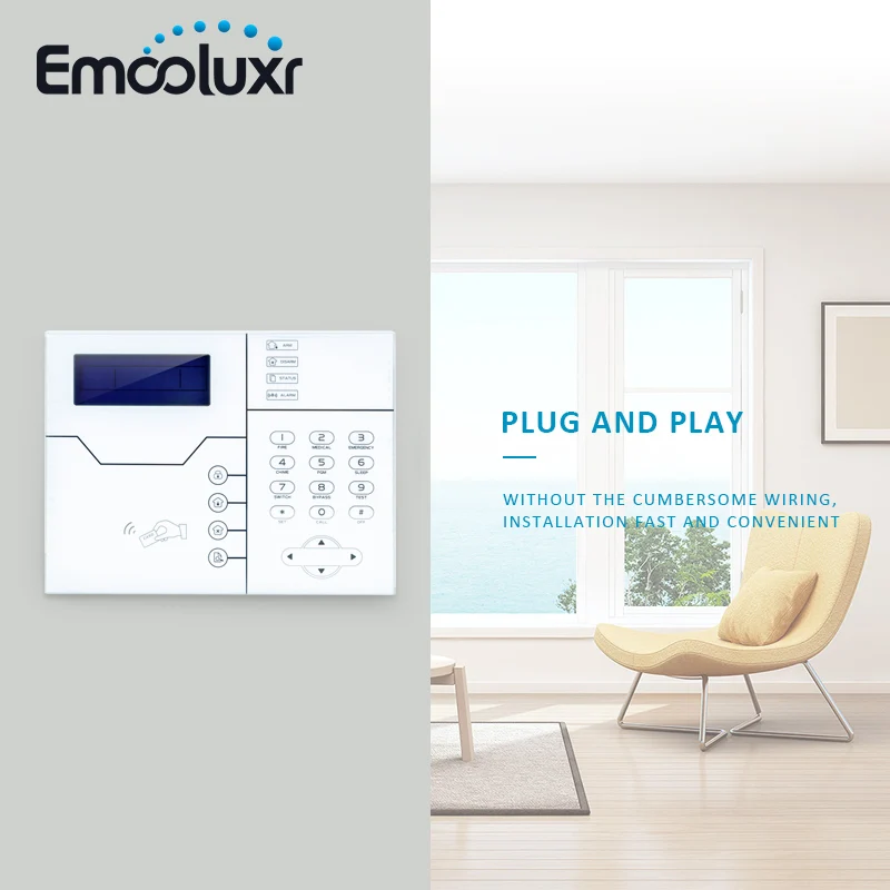 433/868MHz Network Alarma Systems Wireless TCP/IP GSM Burglar Alarme Home System, Web IE and Android/IOS APP Control