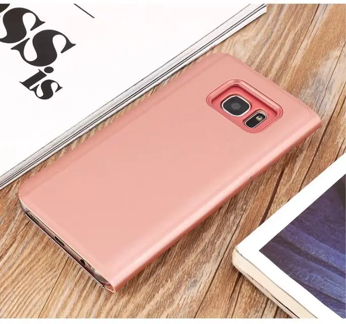 A3 A5 A7 роскошный кожаный чехол-книжка с подставкой Clear View Smart Зеркало чехол для телефона для samsung A5 A8 чехол для samsung A320 A520 A720 Fundas