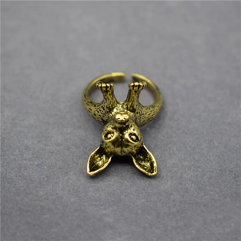 Дропшиппинг винтажные Ретро милые кольца Чихуахуа регулируемые ювелирные