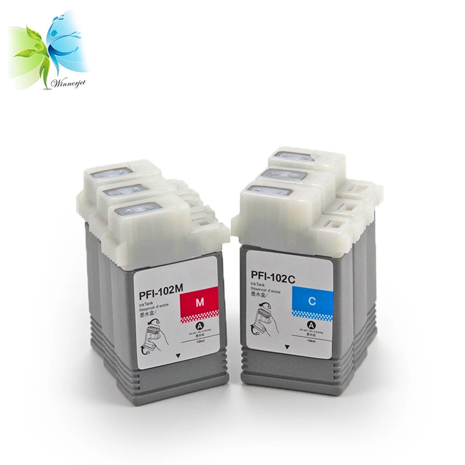 Чернильный картридж WINNERJET PFI 102 для Canon IPF500 IPF510 IPF600 IPF610 IPF700 IPF710 IPF605|ink cartridge|ink cartridge for