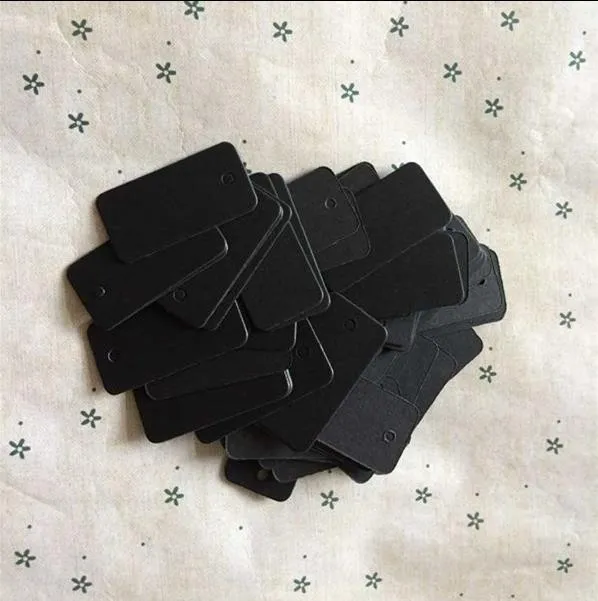 100 шт. черные бумажные бирки квадратные пищевые для рукоделия пустые текстовые