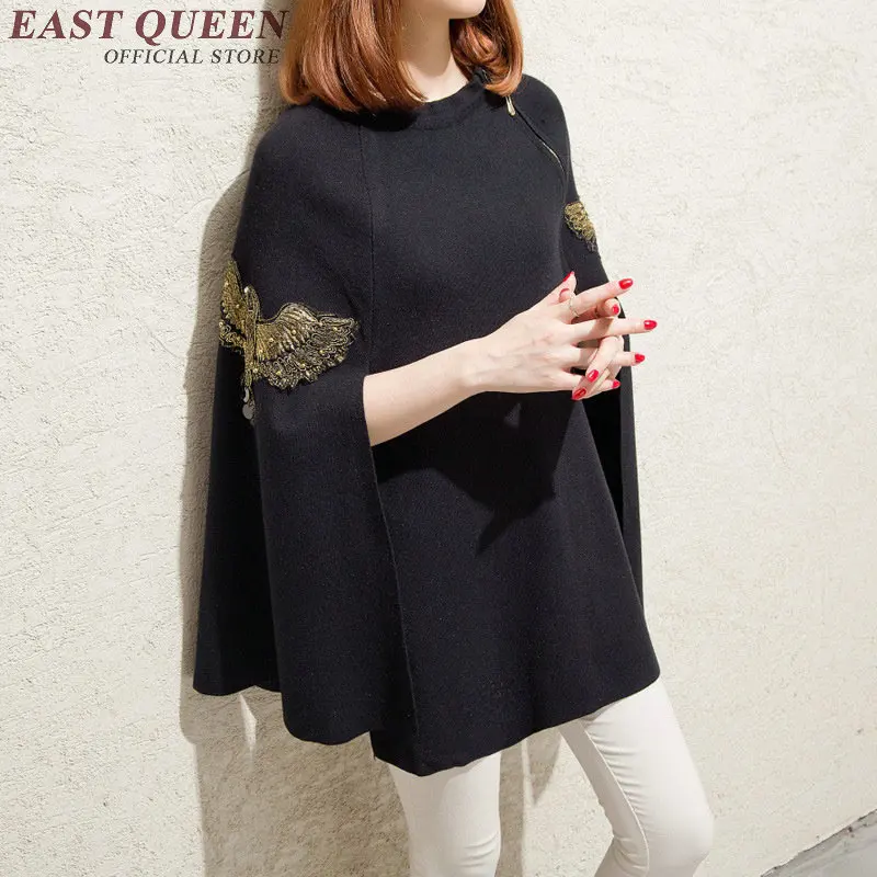 New arrival 2018 woman sweater pullovers long sleeve womens cloak handmade beaded fashion free size AA3087 YQ |