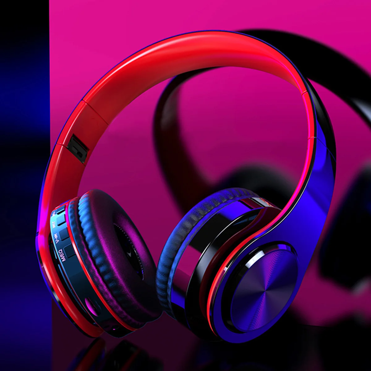 Bluetooth 5,0, беспроводные стерео наушники, складная гарнитура, наушники с микрофоном, FM, 128G, TF карта, AUX, USB, для iPhone