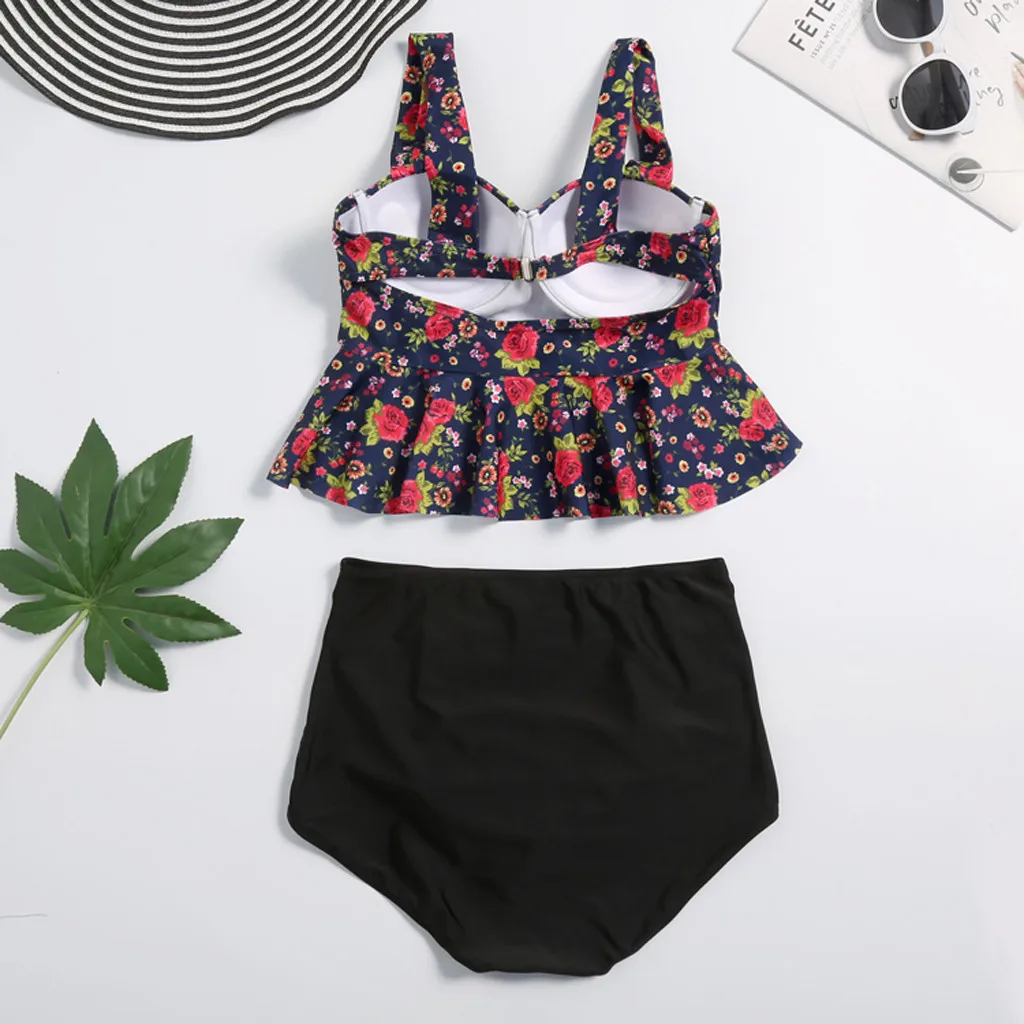 SAGACE костюмы из двух частей гофрированная юбка купальники плюс размер купальник