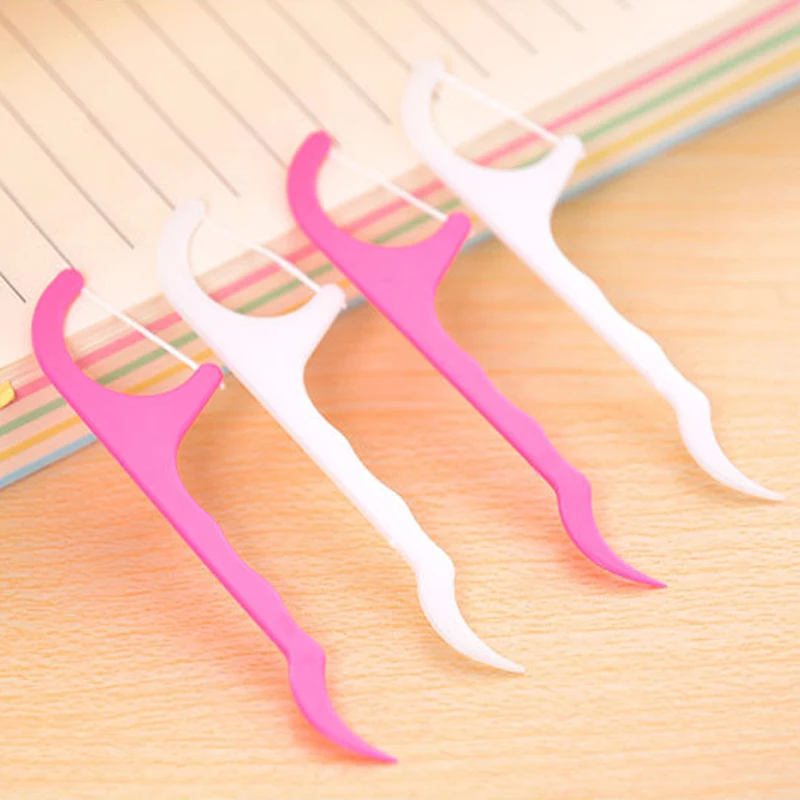 100 шт. одноразовых зубных нитей межзубные детали зубная нить s палочка для ухода