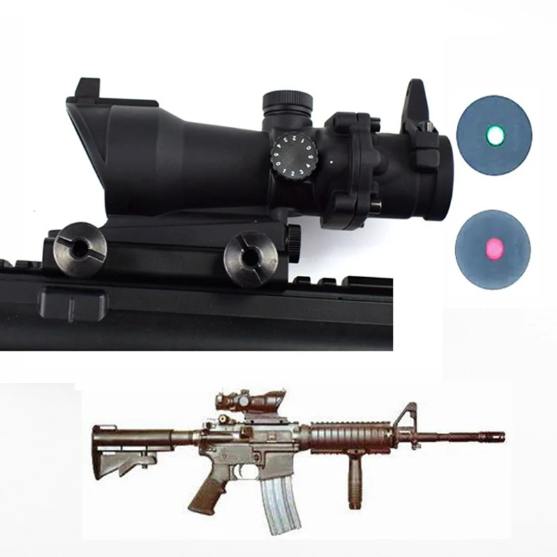 Охотничий оптический прицел тактический ACOG тип 1x32 красный/зеленый точечный для