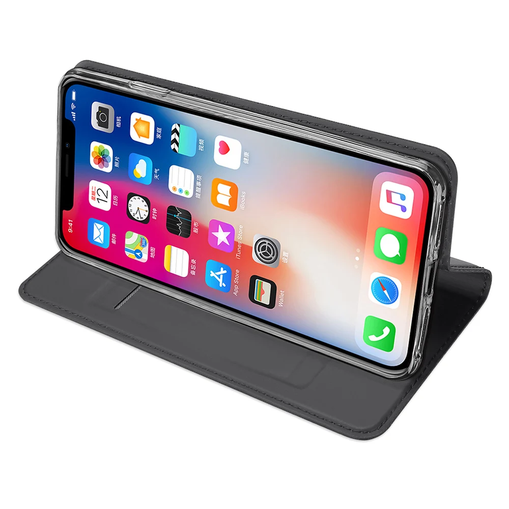 Роскошный силиконовый чехол-книжка DUX DUCIS для iPhone XS Max чехол-бумажник Apple X XR 6 6S 7 8 Plus