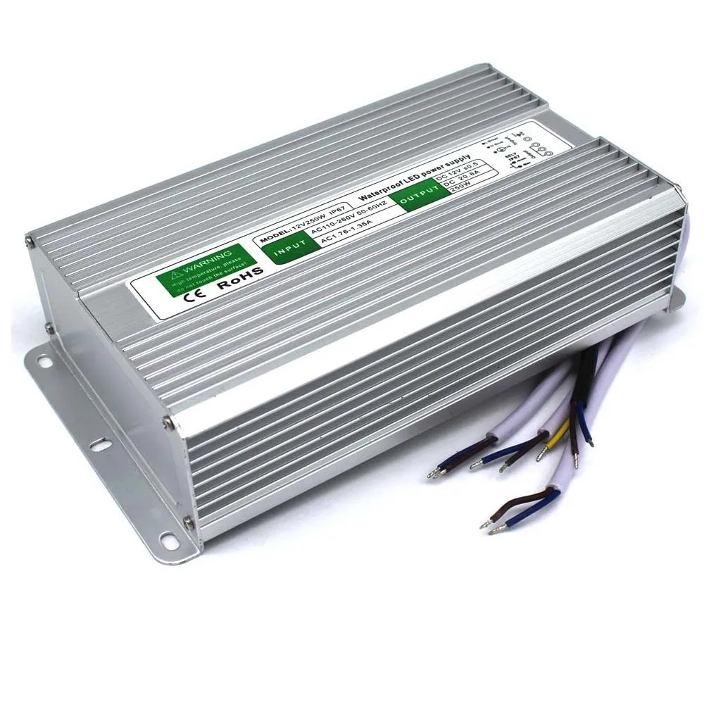 DC 12V 21W 250W Светодиодный драйвер питания трансформатор освещения адаптер