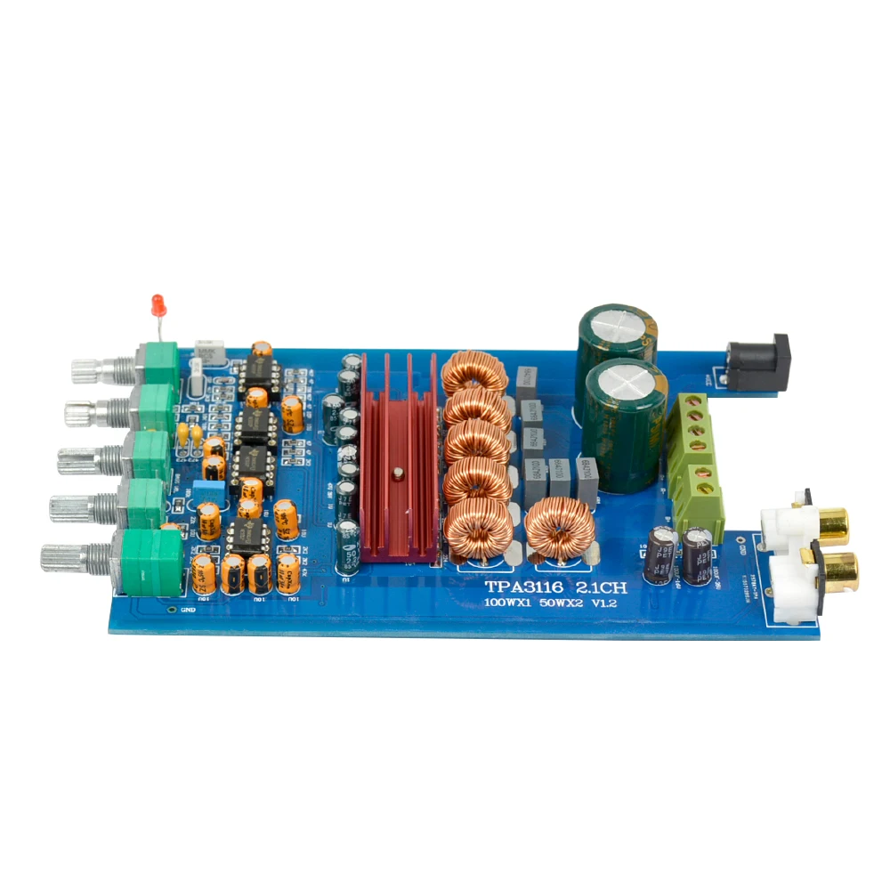 Aiyima Усилители звуковой платы TPA3116D2 amplificador 2.1 цифровой домашние доска 50Wx2 + 100 Вт DIY