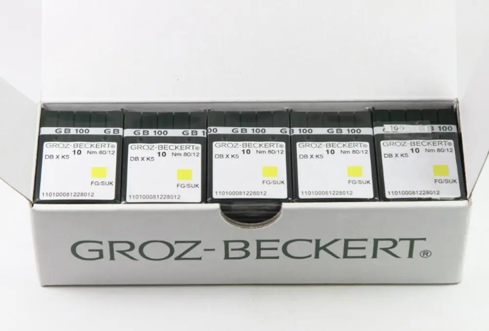 Фото 100 шт. Подлинная немецкая игла для вышивки Groz Beckert FG/Сук дБ X K5 нм 75/11 для китайской вышивальной машины Tajima Barudan SWF №3