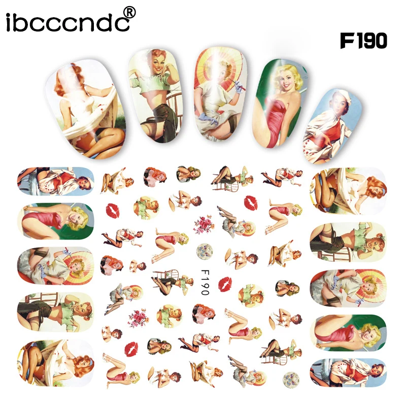 1 лист наклейки для ногтей Популярные переводные Декор красоты слайдер крутая