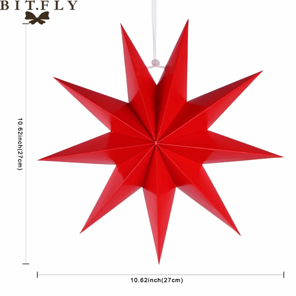 BIT. FLY, 1 шт., бумага, 3D, пентаграмма, Висячие, многоразовые, Рождество, Год, фестиваль, домашний декор, вечерние, свадебные, для спальни, настенные, сделай сам, украшения