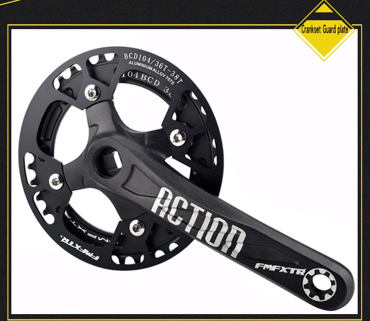 Фиет Кривошип 104BCD Ronde Vorm Smalle Brede 32 t/34 t/36 t/38 t MTB Kettingblad Fiets Kettingwiel fiets Cirkel Crankstel Enkele P