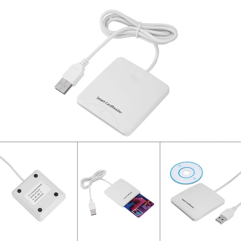 IC Credit Card Reader USB Smart Chip Encoder Writer with SIM Slot for Windows 2000 XP or Mac OS X Linux | Компьютеры и офис