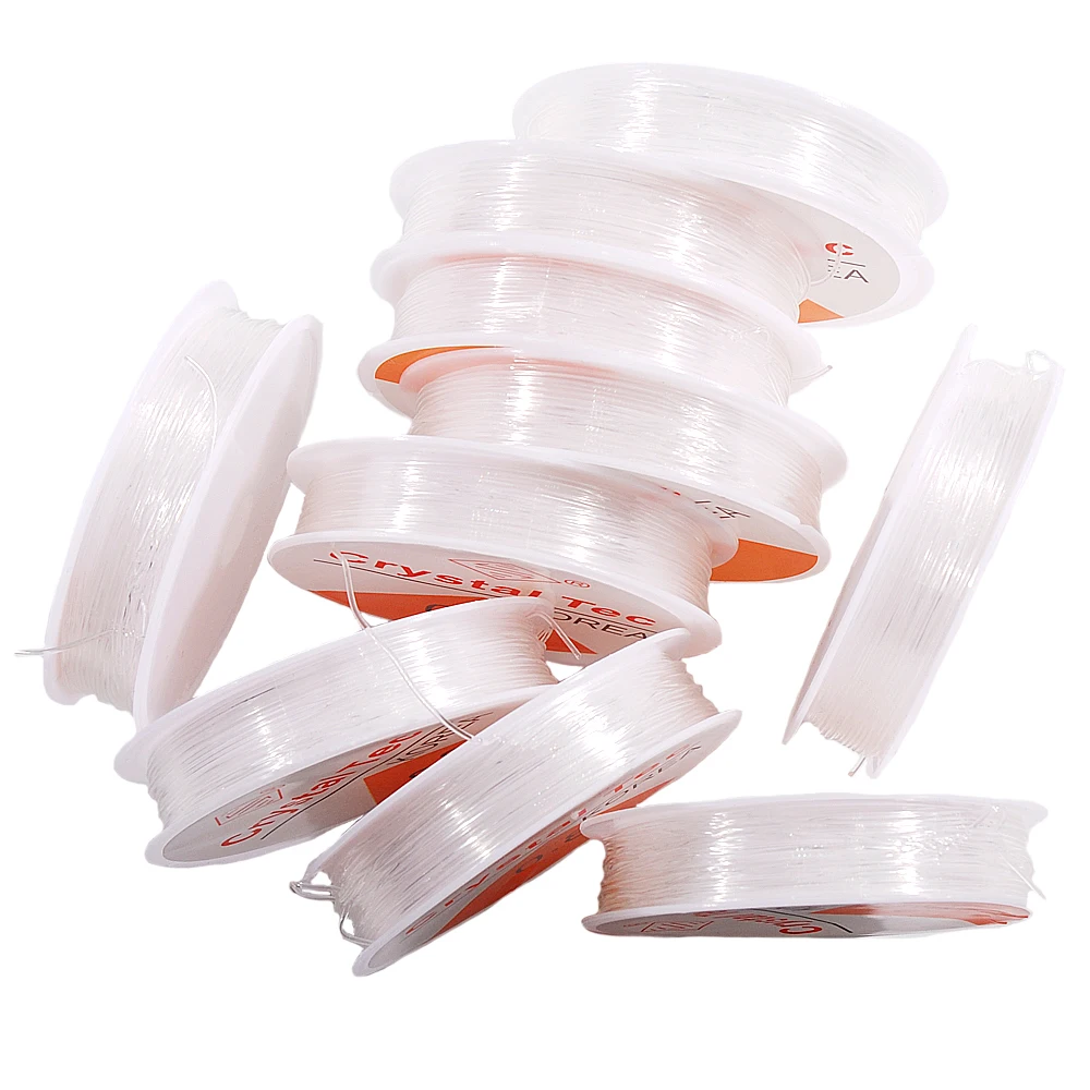 Эластичная нить для шнура с кристаллом 0 4 мм 24 м/рулон аксессуары ювелирных