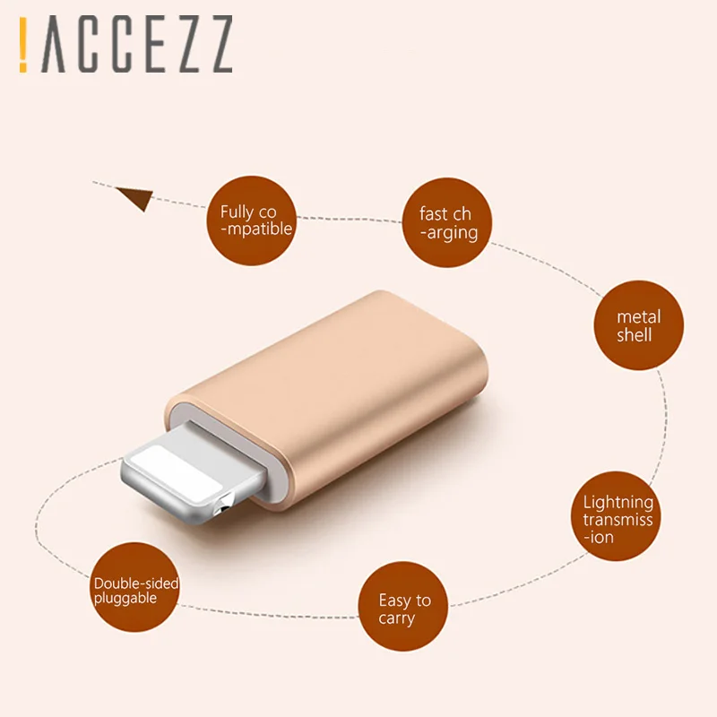 ! Адаптер ACCEZZ Micro USB для подсветки iPhone X XS XR 6 7 5 Plus портативное зарядное устройство
