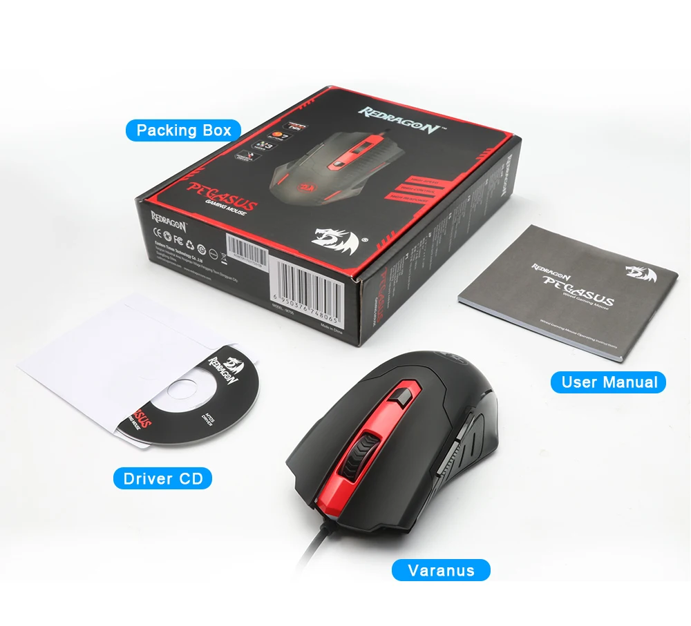 Мышь игровая Redragon с подсветкой 7 кнопок 7200 DPI | Компьютеры и офис