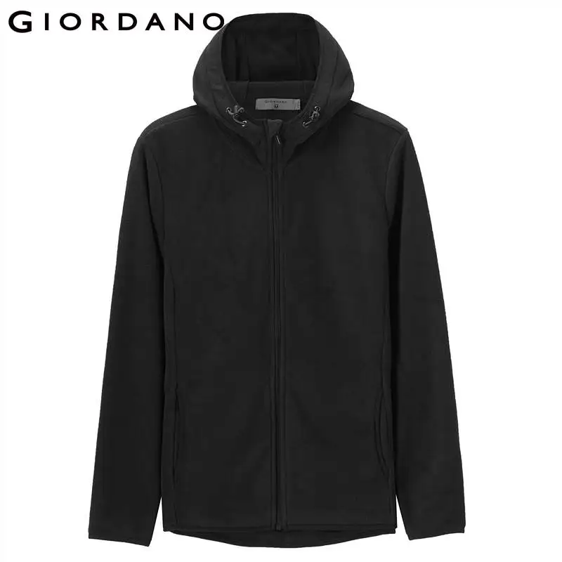 Giordano Мужская толстовка на молнии спереди мужские толстовки для мужчин с длинным