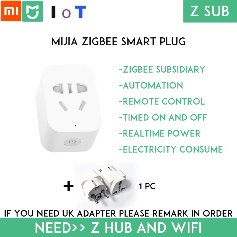 ZSP DE Оригинальная Xiaomi mi домашняя серия mi JIA IoT Интернет вещей умная розетка и т. д. WiFi ZIGBEE, Bluetooth концентратор Sub пульт дистанционного управления - Цвет: ZSP DE