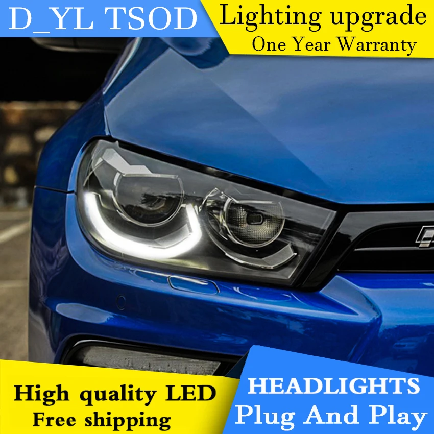 

Car Styling Headlights for Scirocco 2009-14 LED Headlight for Scirocco Head Lamp LED Daytime Running Light LED DRL Bi-Xenon HID