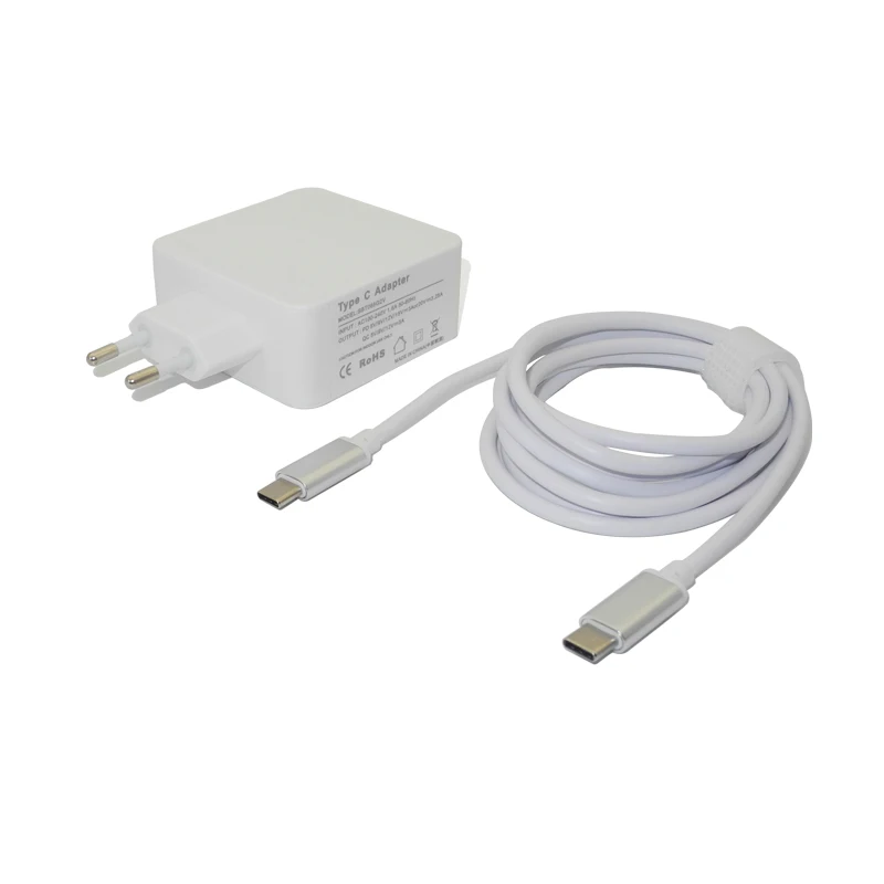 65W USB Type C адаптер для ноутбука Зарядное устройство Macbook Lenovo ThinkPad 5V 2A 9V 3A 12V 15V 20V 3.25A Ac