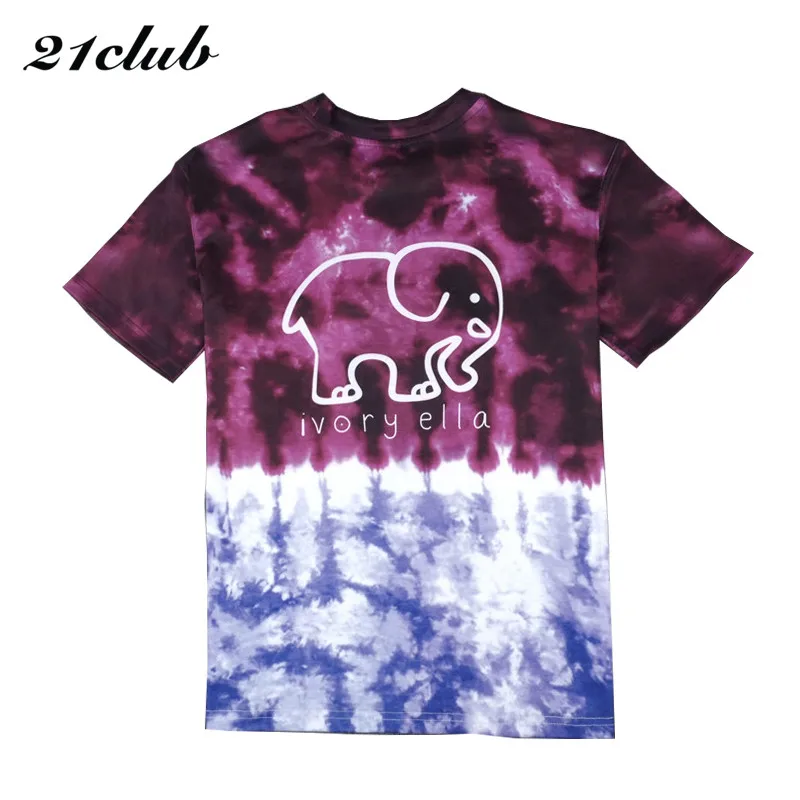 Новинка 2017 Лето слон животных печати Разноцветные Женские топы Hotsale О образным