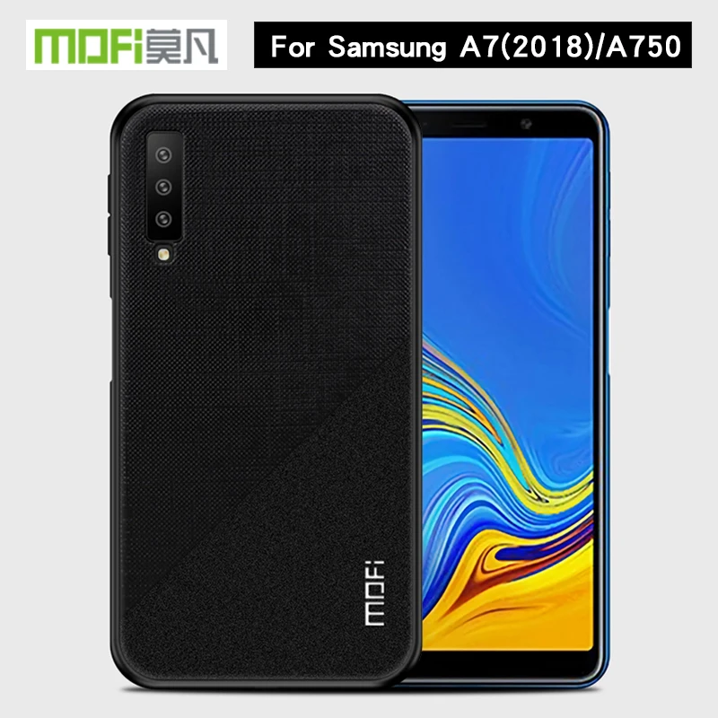 For Samsung Galaxy A7(2018) A750 Case MOFI Fashion Colth Fabric Full Package Premium Back Shell Cover Skin |