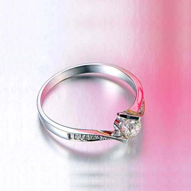 Настоящие 990 стерлингового серебра ювелирные изделия кольцо AAA + CZ камень